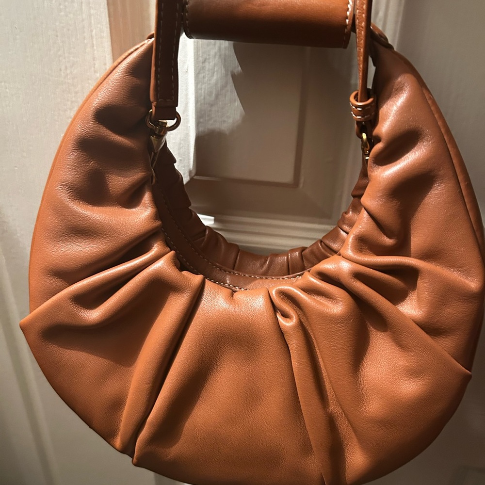 STAUD Mini Moon Soft Leather Bag